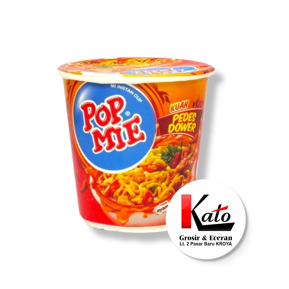 

Pop Mie Mi Instan Cup Kuah Pedas Dower Rasa Ayam 75gr