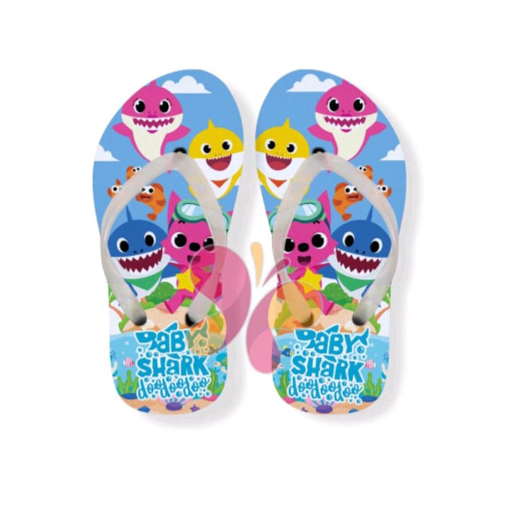 sandal anak perempuan printing motif baby shark