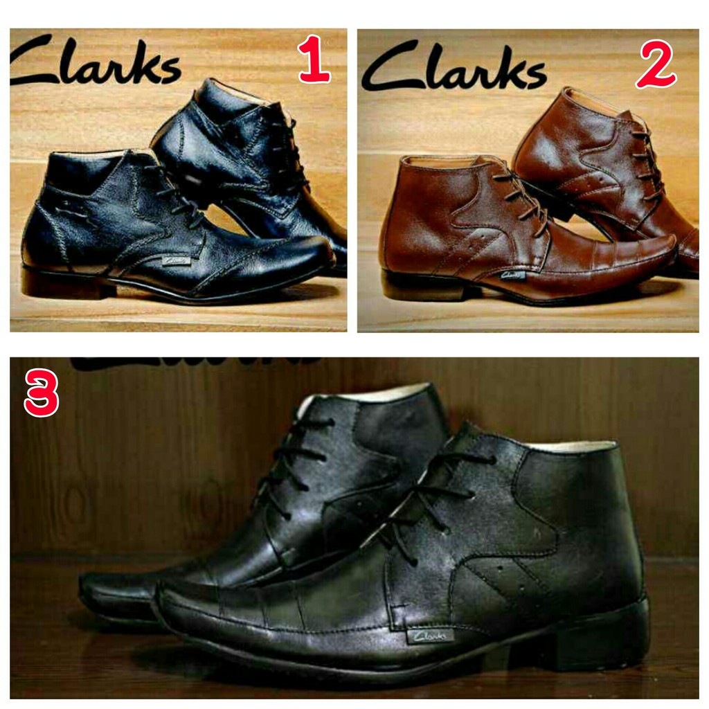 Sepatu Clark's Pantofel Murah Kulit Asli Kantoran Kerja Formal Pria