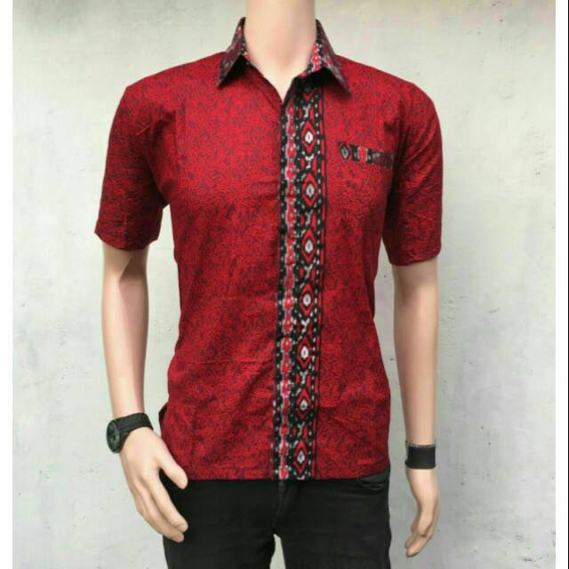 KEMEJA BATIK LENGAN PENDEK MOTIF MEGA /FASHION BATIK /BATIK KANTOR /BATIK COUPLE /BATIK SUTRA M L XL