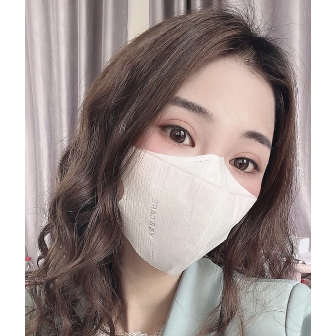Masker Duckbill 3Ply FaceMask Premium Mask Putih Garis seperti Sensi/Masker Duckbill Y&amp;B Care (50pcs)