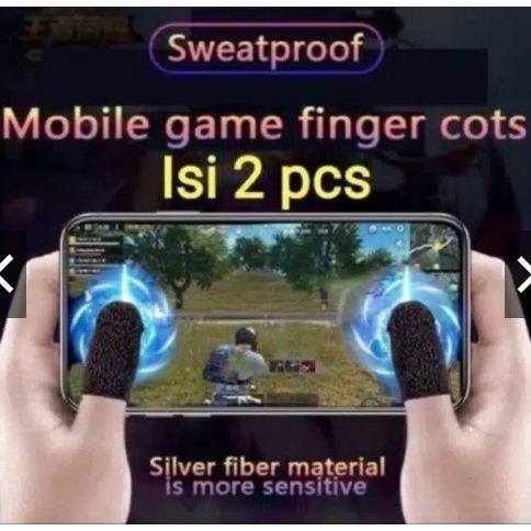 Sarung jempol gaming anti pause fingerprint basah keringat layar