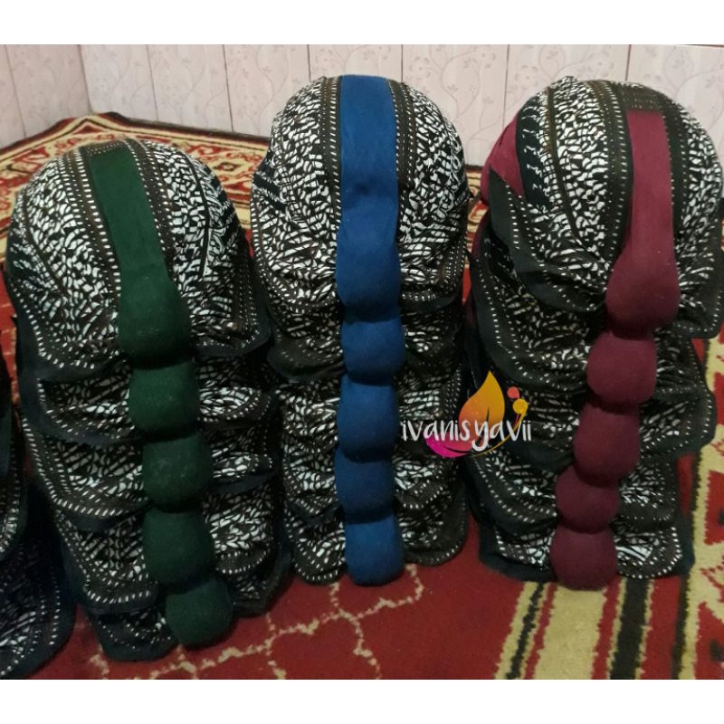 Blangkon Jogja Mataram - Motif Kemitir Warna [Merah, Hijau, Biru]