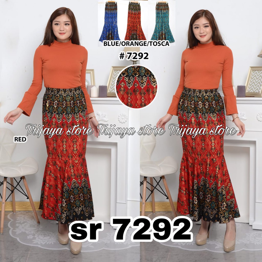 Trijaya . rok duyung batik murah Allsize / bawahan kebaya batik / rok trendy