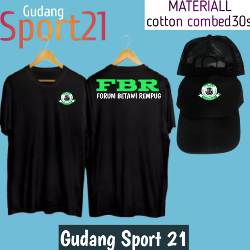 kaos baju FBR FORUM BETAWI REMPUG PLUS TOPI KAOS FBR