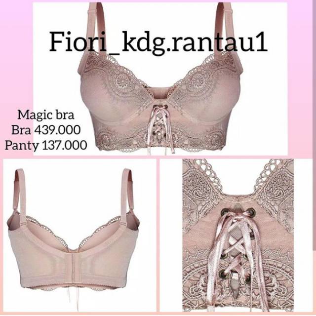 Fiori magic set push up bra ( bra dan panty)