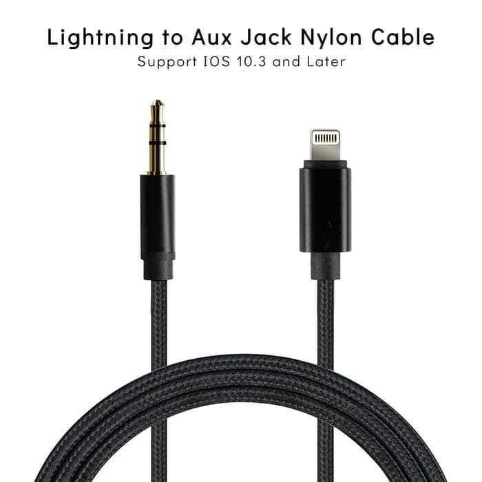 Kabel PREMIUM SERIES 1M - Lightning to Aux 3.5mm Male Stereo Audio Cable