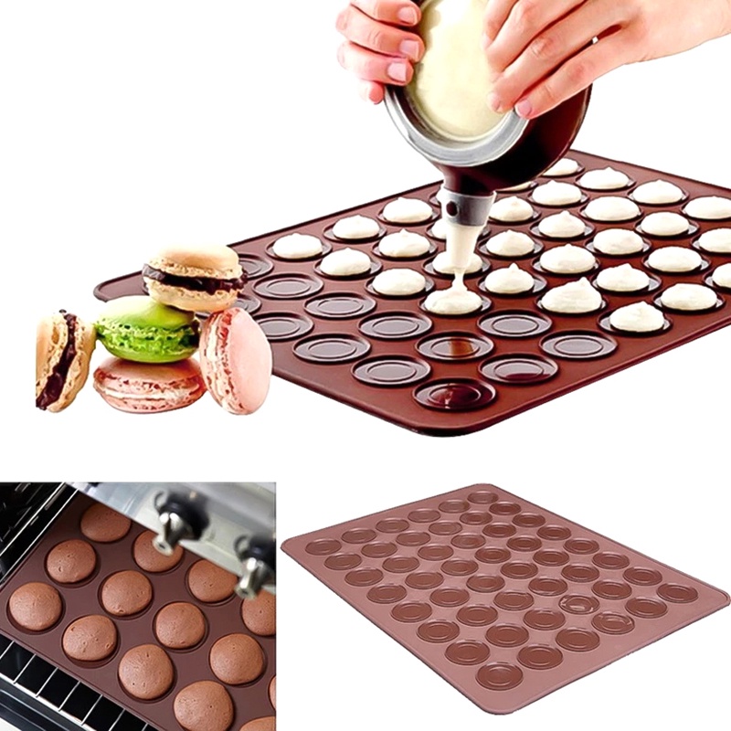 Cetakan Macaroon 30 Rongga Bahan Silikon Untuk Oven