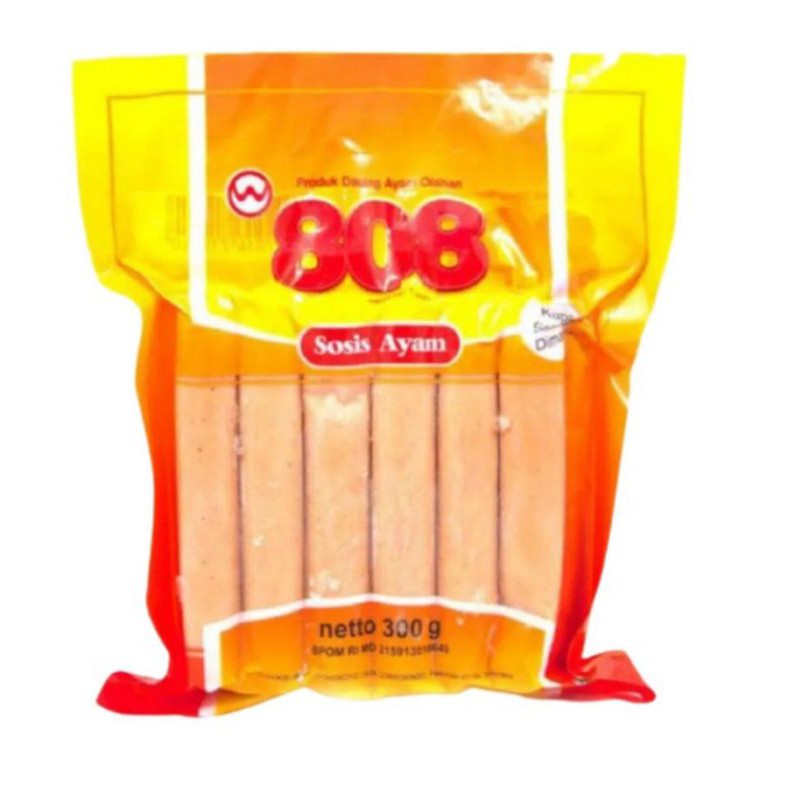 

808 CHICKEN SAUSAGE 300gr / SOSIS AYAM / FROZEN FOOD