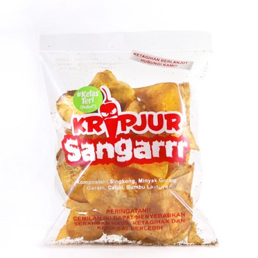 

Kripjur Sangarrr (kripik singkong) kelas teri (pedas enak) 150gr