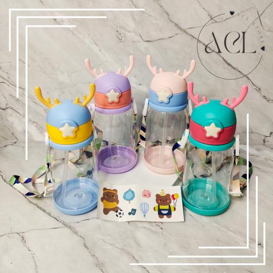 Botol Minum Anak Tanduk Rusa Viral (FREE STICKER)