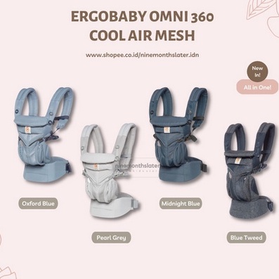 Ergobaby Omni 360 Cool Air Mesh Carrier - Ergo Baby Original Gendongan Anak Bayi Baby Carrier Support