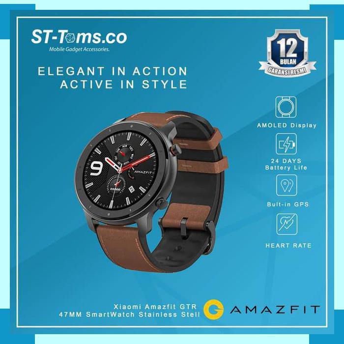 Xiaomi Amazfit GTR 47 MM 47MM SmartWatch Stainless Stell Cokelat