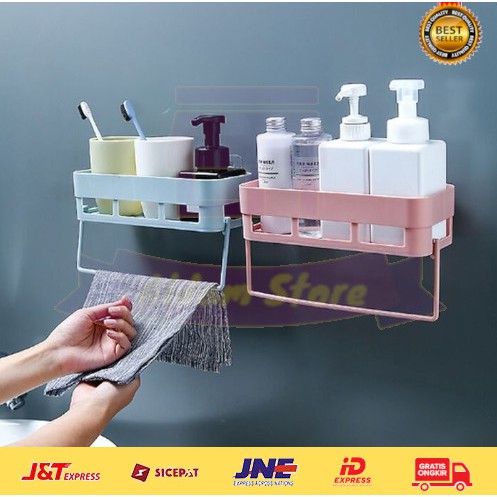 Rak Gantung Tempel Rak Sudur Kamar Mandi Tempel Dinding Keramik Rak Dapur Plastik Rak Kamar Mandi Pl