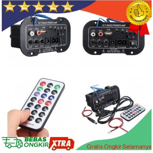 AC DC DIY PCB Sound Speaker Amplifier Board Bluetooth USB FM Radio Rakitan Car Mobil Media Player wi