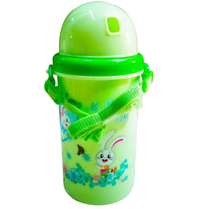 Botol Minum Anak Karakter 750ml + Sedotan Tali BPA Free