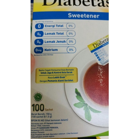 GULA DIABETASOL SWEETENER  isi 100