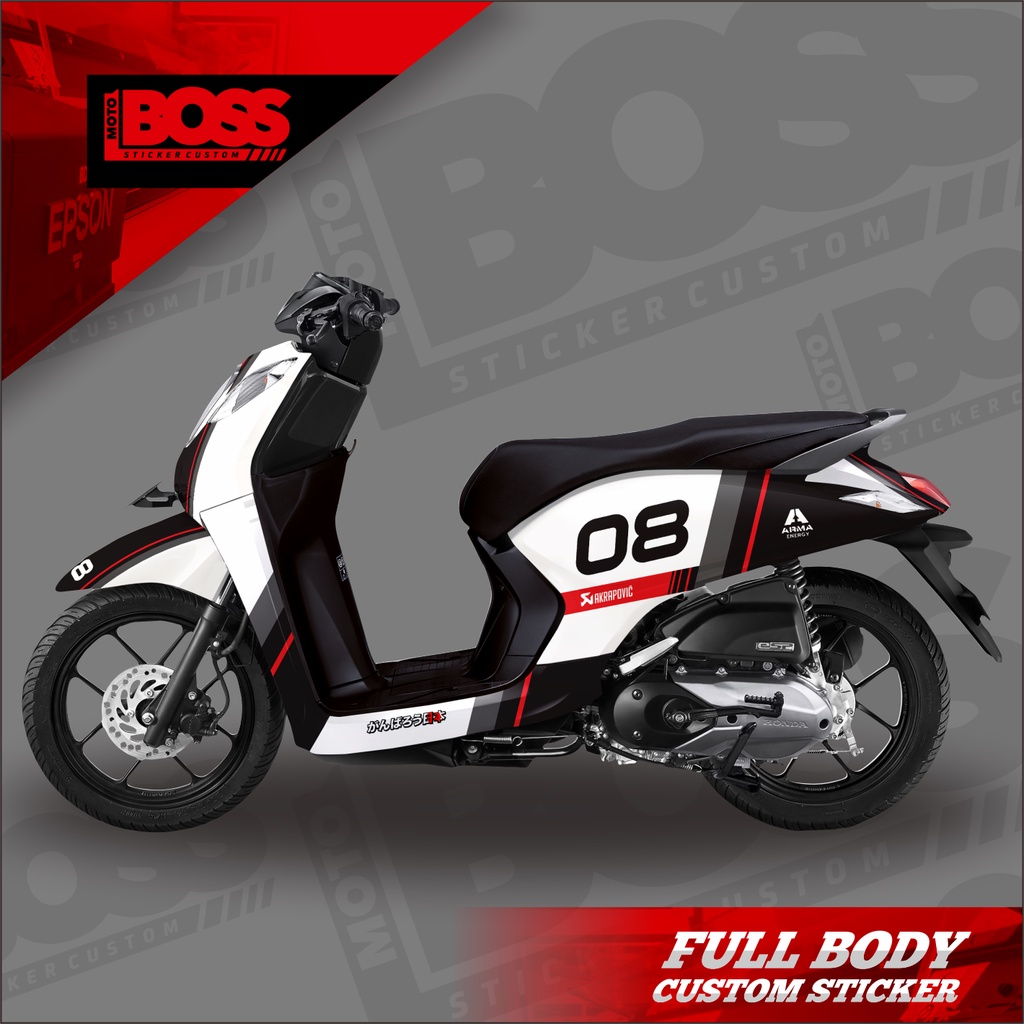 Decal Sticker Honda Genio Full Body Stiker Decal Honda Genio Striping Full Body Honda Genio Motif Gr