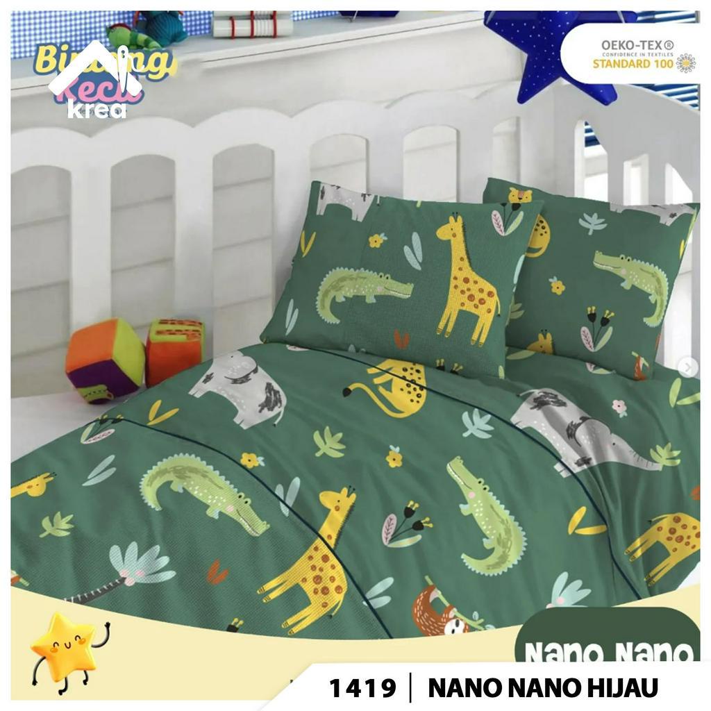 SET SPREI AESTHETIC BAHAN KATUN CVC ANTI GESER SARBAN + SARGUL MOTIF  1