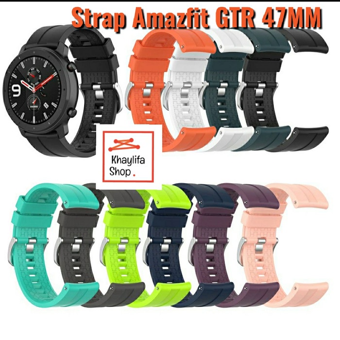 Strap Silicon Amazfit GTR 47 MM Silikon ruber Xiaomi Amazfit GTR 47MM - Merah Muda