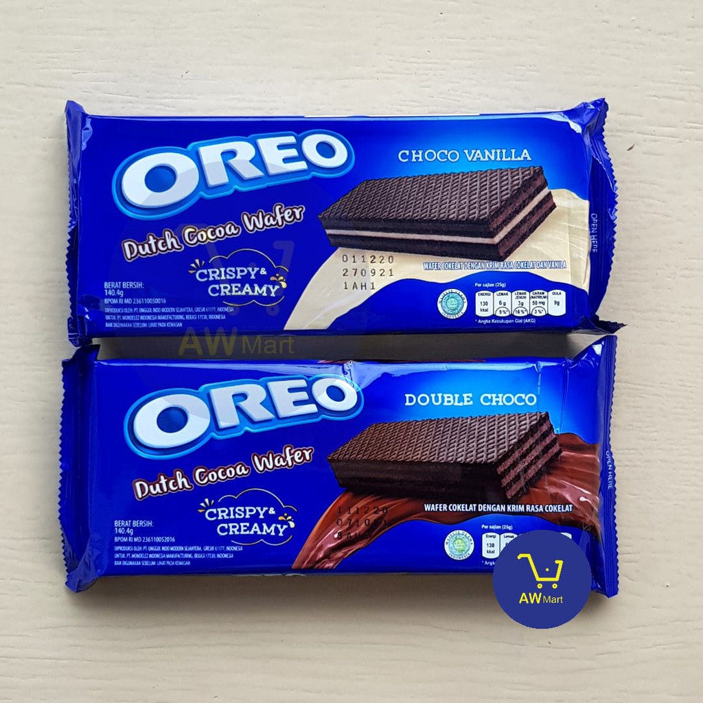 OREO DUTCH COCOA WAFER 140.4 GRAM - CRISPY CREAMY - Choco Vanilla &amp; Double Choco