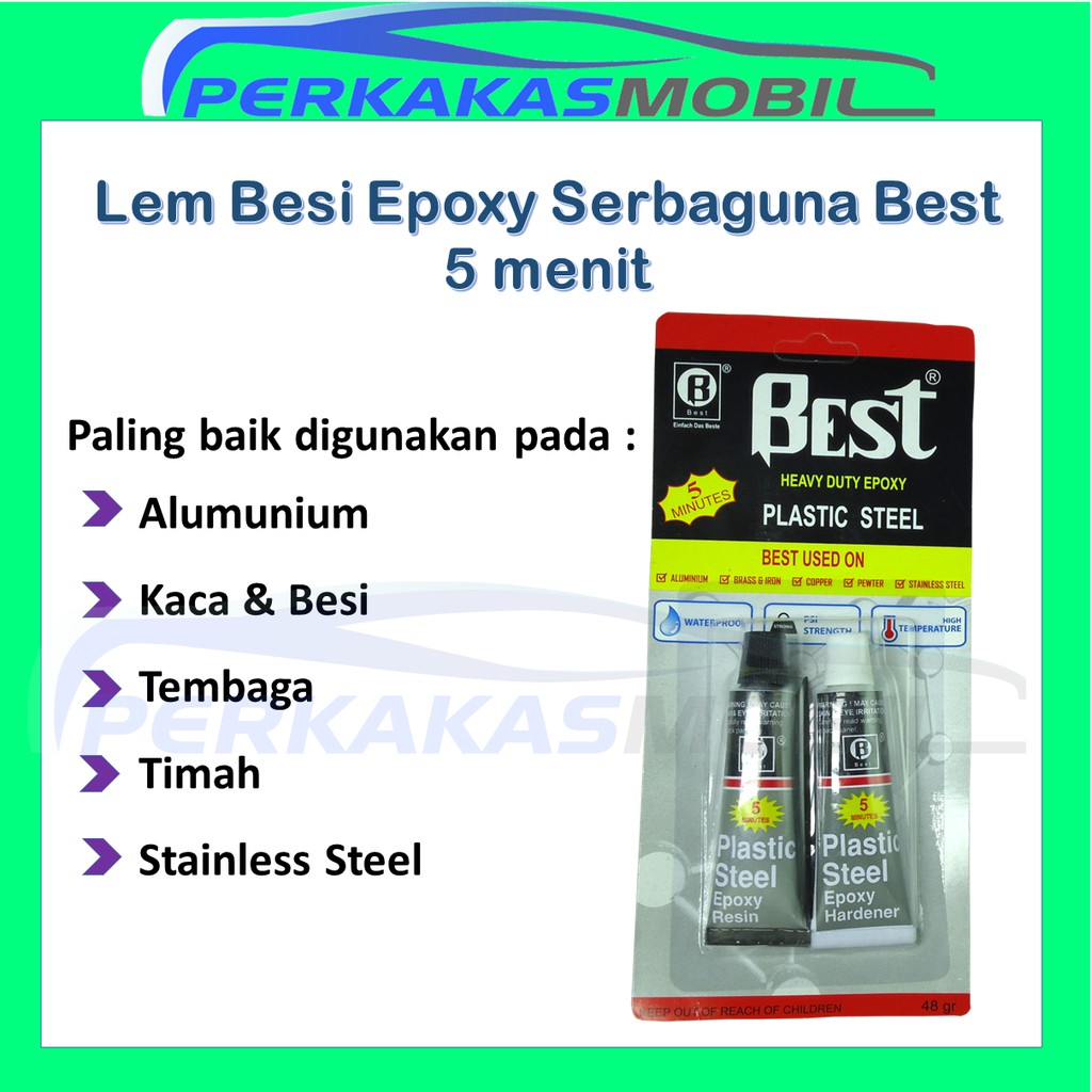 Jual BEST Lem Besi Epoxy Epoksi Campur Serbaguna Heavy Duty Plastic