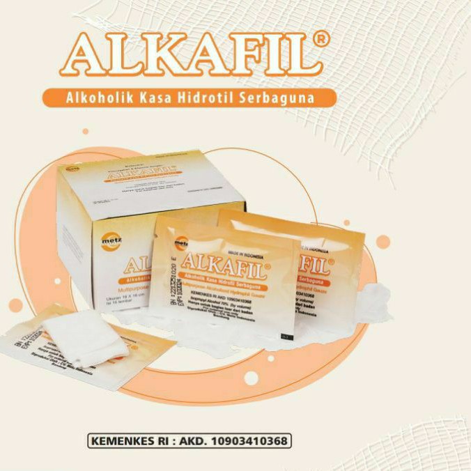 Alkafil Kasa Alkohol Hidrofil - Kassa Steril 16 Pcs - Kasa Alkohol Steril