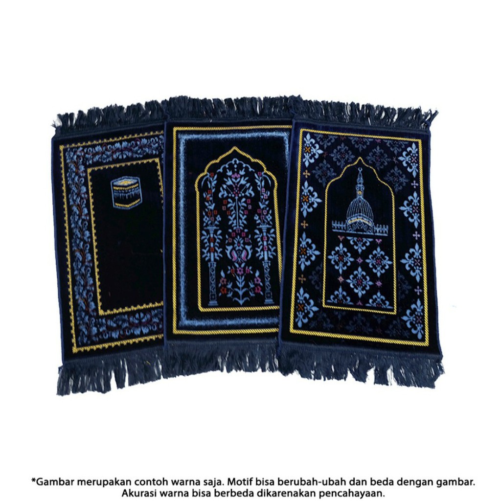 Sajadah Bulu Halus Armaan Kecil Sajadah Anak / Sajadah Muka-Navy