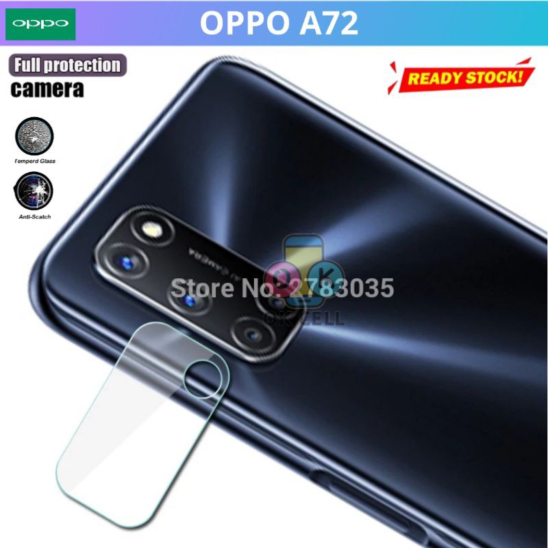 Tempered Glass Lens Camera Oppo A72 - Tg Anti Gores Kaca Kamera Belakang Oppo A72 Screen Protector