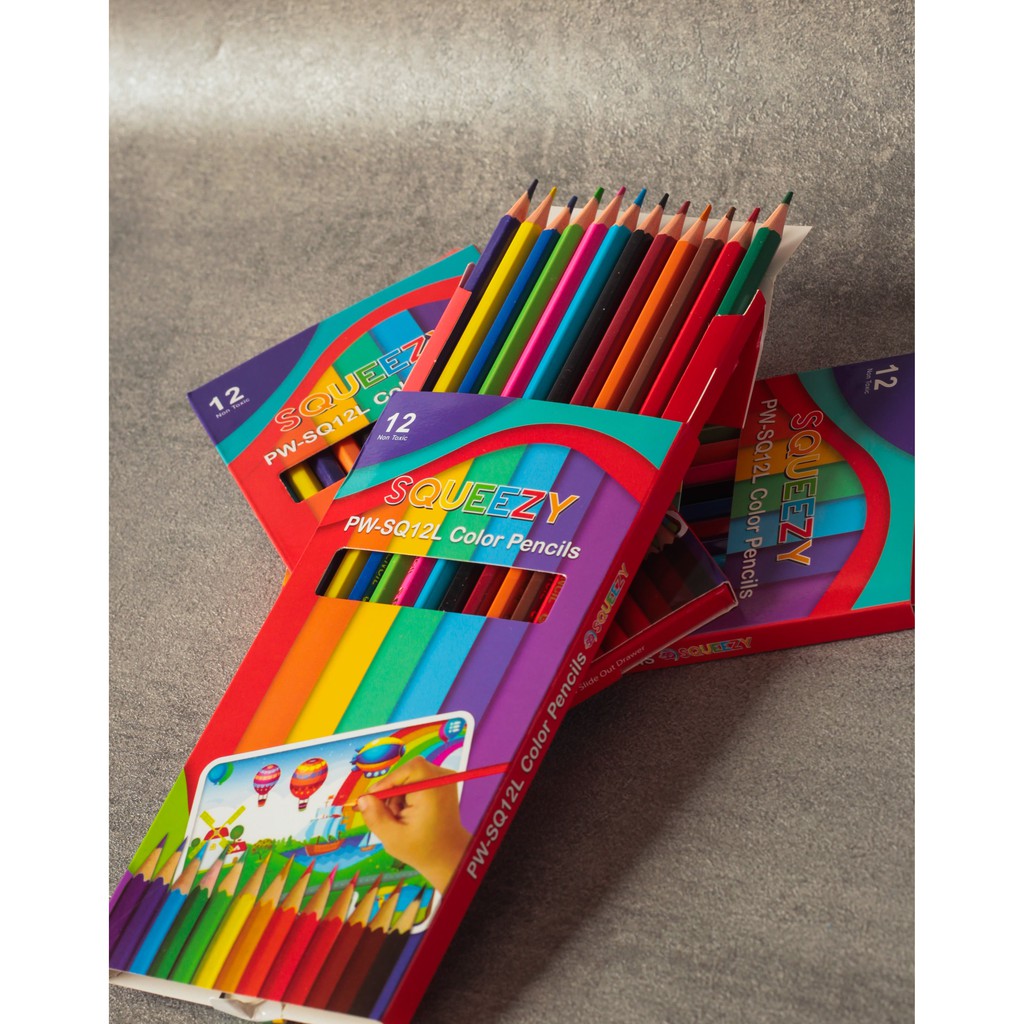 Pensil warna 12 warna panjang