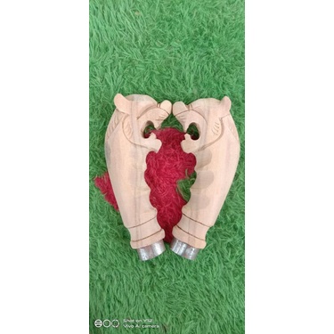 Gagang Golok Macan ukir kayu mala TERBARU