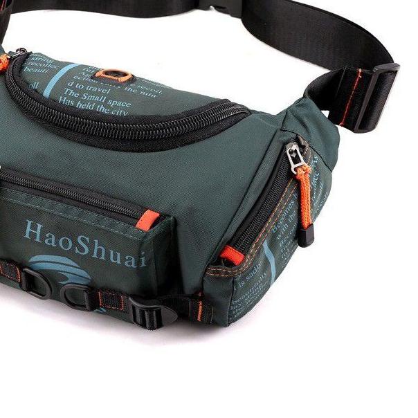 ➸ Haoshuai 5130 Tas Selempang & pinggang terbaru // Waitsbag Pria // Waitsbag wanita ۩