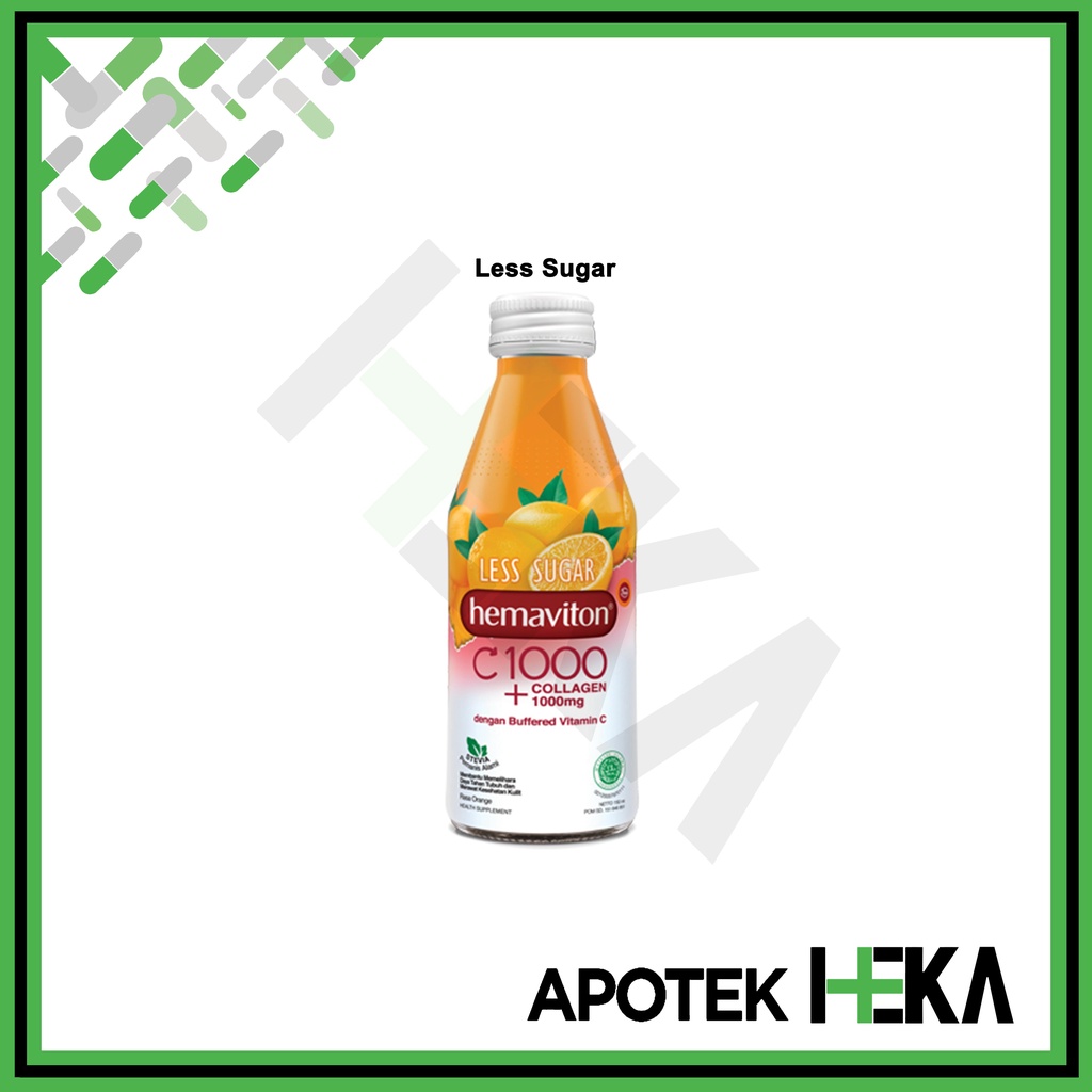 Hemaviton C1000+Collagen 1000mg Botol 150 ml Orange Jeruk Vitamin C (SEMARANG)