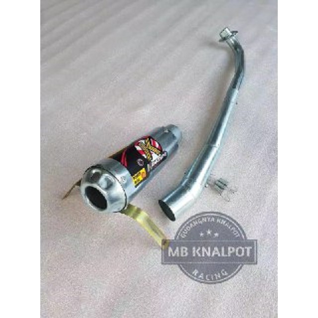 Knalpot racing supra fit new-supra x 100 kawahara white