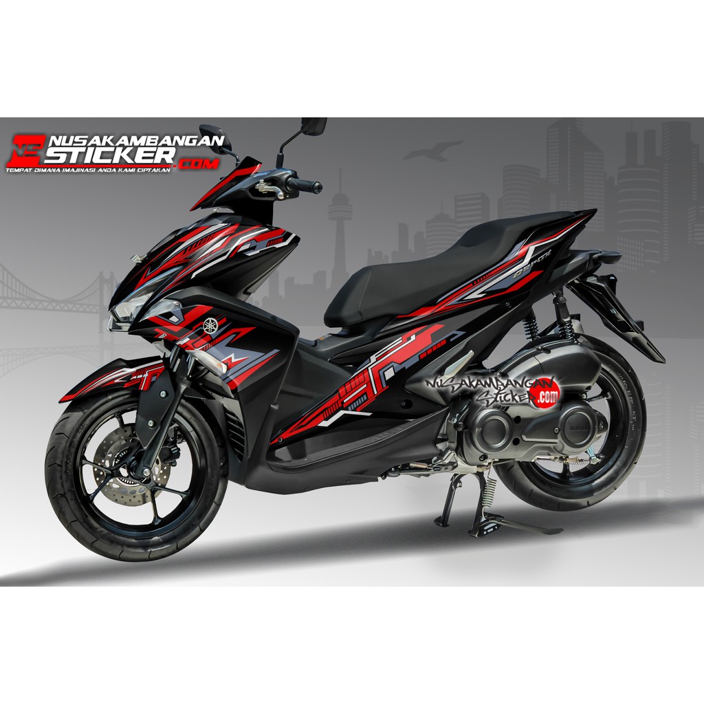 Decal Stiker aerox - HITAM GRAFIS GRAFIS RACING