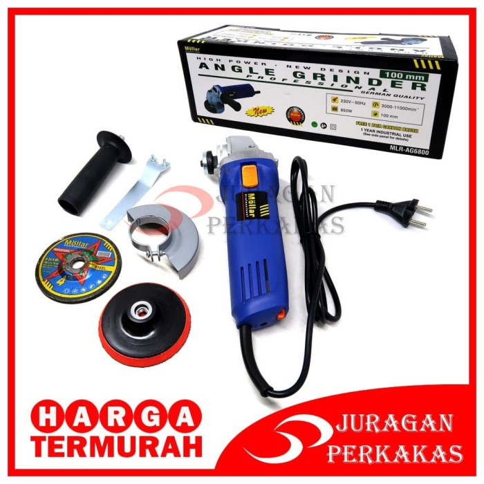 MOLLAR AG6800 MESIN GERINDA TANGAN GRINDER LISTRIK VARIABLE SPEED