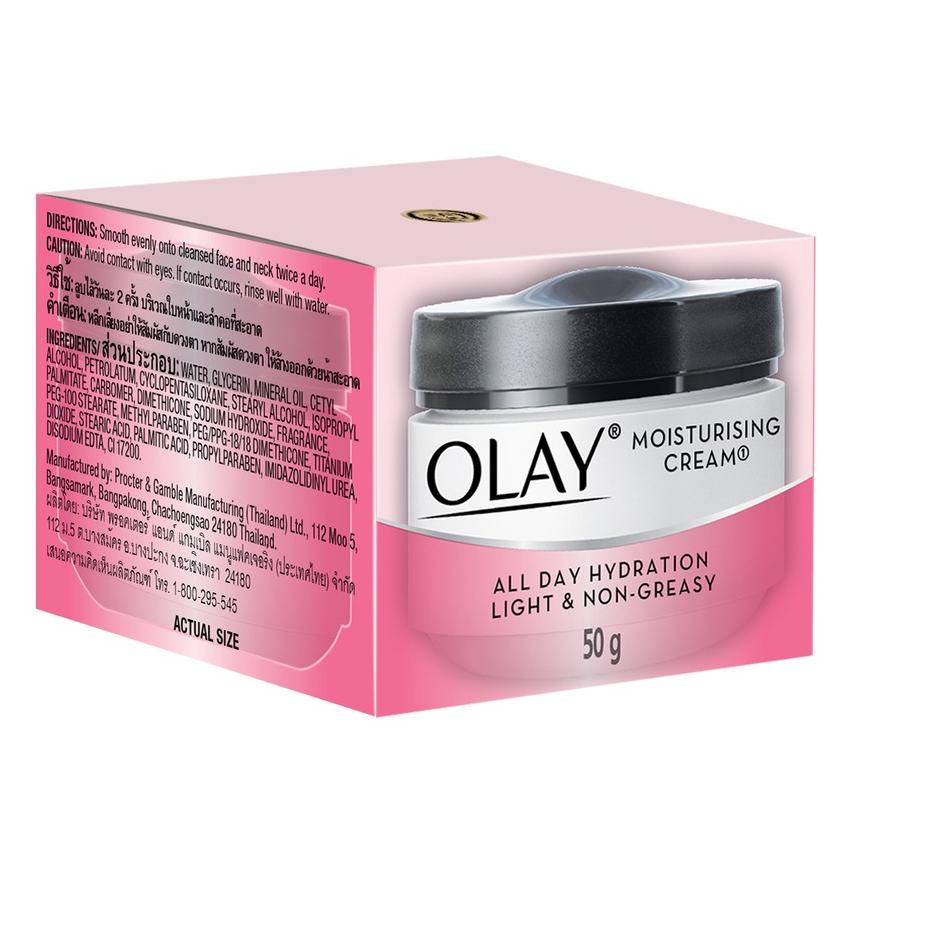 Olay Krim Pelembab Pencerah Wajah Natural White Moisturising Cream Brightening Skincare 50g