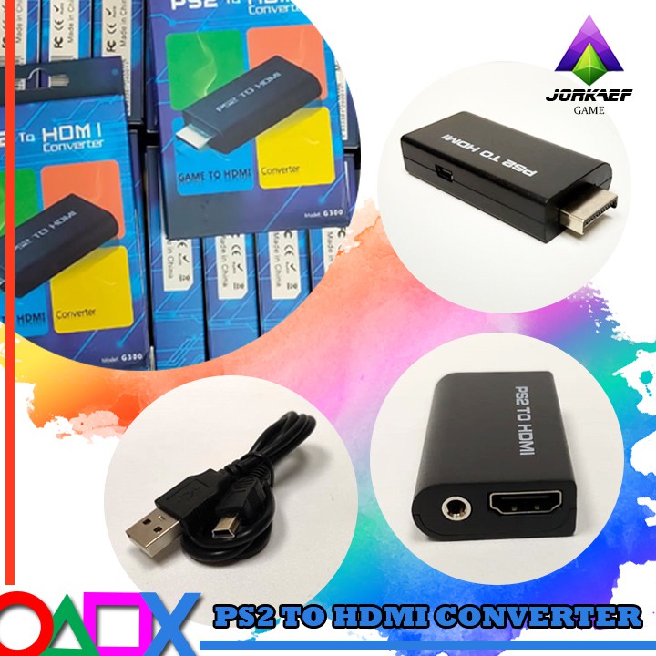 CONVERTER PS2 TO HDMI / PS2 TO HDMI TV CONVERTER ADAPTER DENGAN AUDIO OUTPUT 3.5MM / FOR PS 2