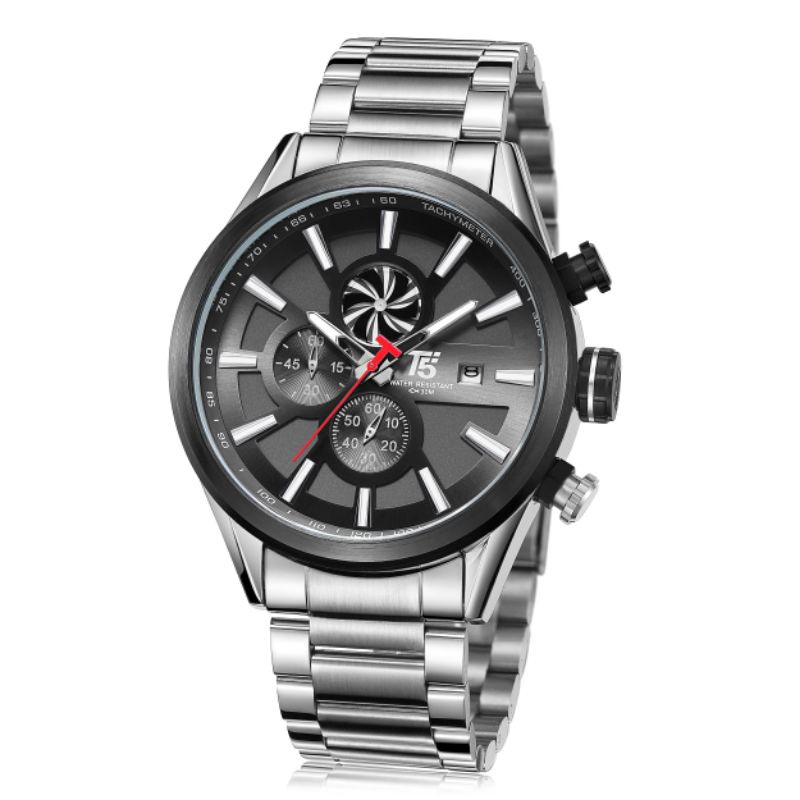 JAM TANGAN T5 H-3627G STAINLESS STEEL ORIGINAL