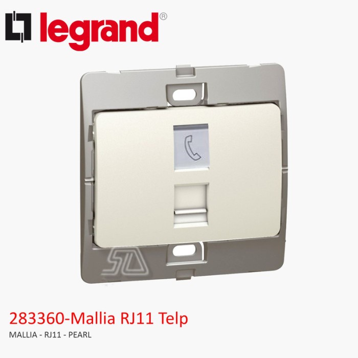 LEGRAND MALLIA RJ11 PEARL