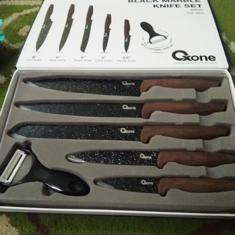 Pisau Oxone Black Marble Set Ox 605