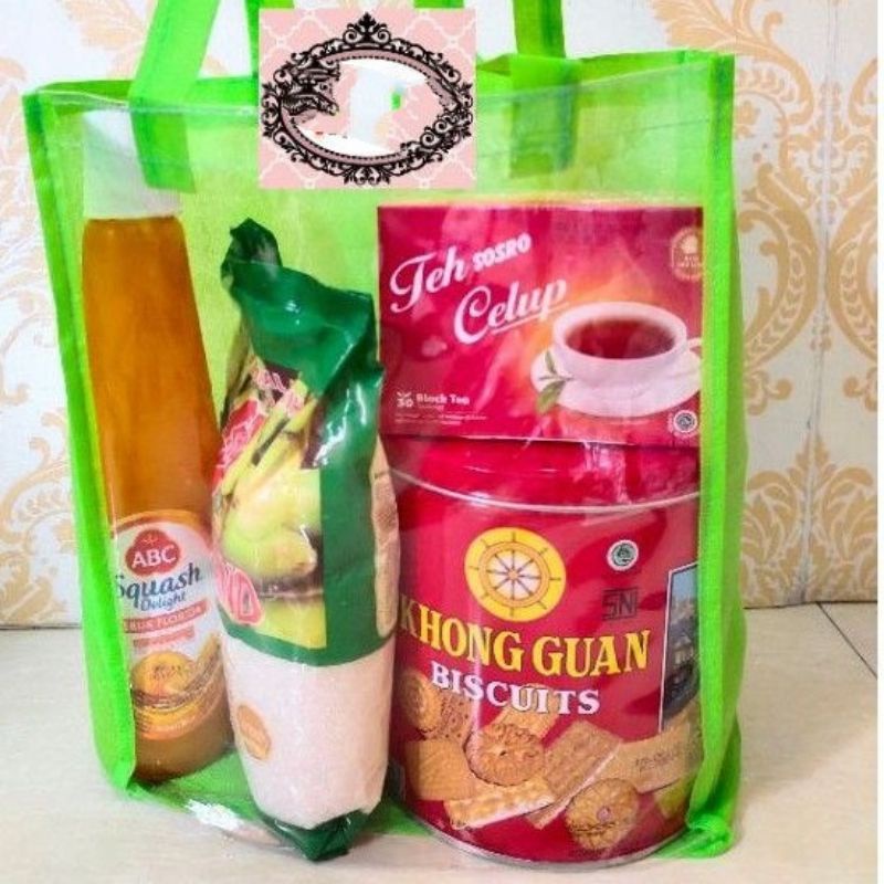 Paket Sembako Murah - Paket Sembako THR - Paket Sembako Berbagi - Hampers Sembako - Sirup - Biskuit