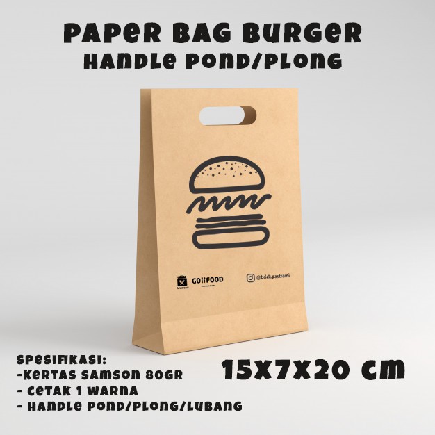 

Paper Bag Burger custom, minimal 300pcs