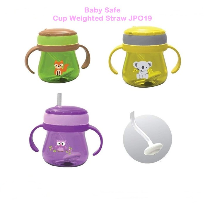 Baby Safe Cup Weighted Straw JP019 - Gelas Minum Anak