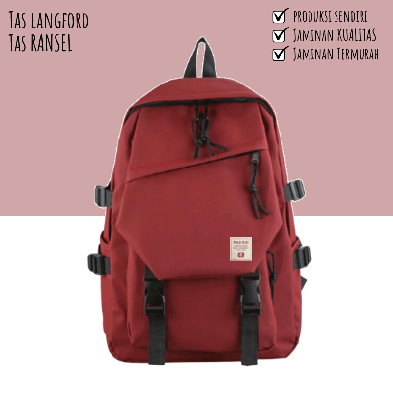Tas Ransel Wanita - Sekolah Kuliah Kerja Traveling Model Baru Import Korea Fashion Kekinian Lokal Original Terbaru Murah Bagus Besar Multifungsi Stylish Backpack Punggung Bahu Unisex Perempuan Cewek