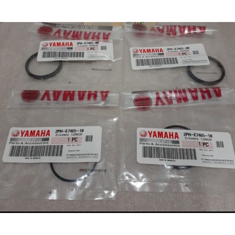 SEAL SIL DAN ORING PULLY PULI SOUL GT 125 FINO 125 ASLI ORI YAMAHA 2PH E7465 00 (2PCS) &amp; 2PH E7465 10 (2PCS)