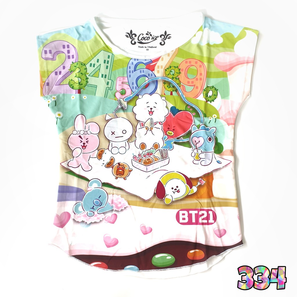 Coco Ice Kaos Anak Perempuan BTS BT21