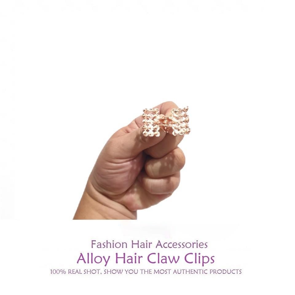 Jedai Logam 2.5cm ala Korea Wanita Dewasa Permata Mutiara Warna Gold Jepit Rambut Alloy Jepitan Poni Elegan Hair Claw Clips
