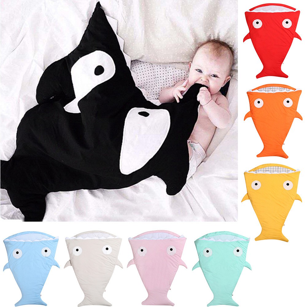 Bayi Bayi Laki Laki Perempuan Shark Sleeping Bag Membedung Sleeping Swaddle Muslin Wrap Shopee Indonesia