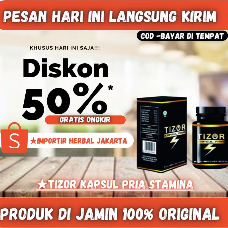 Obat Suplemen Kapsul Pria TIZOR Herbal Asli Original BPOM